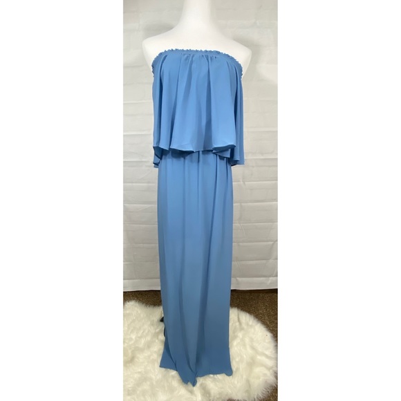 Show Me Your MuMu Hacienda Maxi Dress Large Blue - Picture 3 of 6
